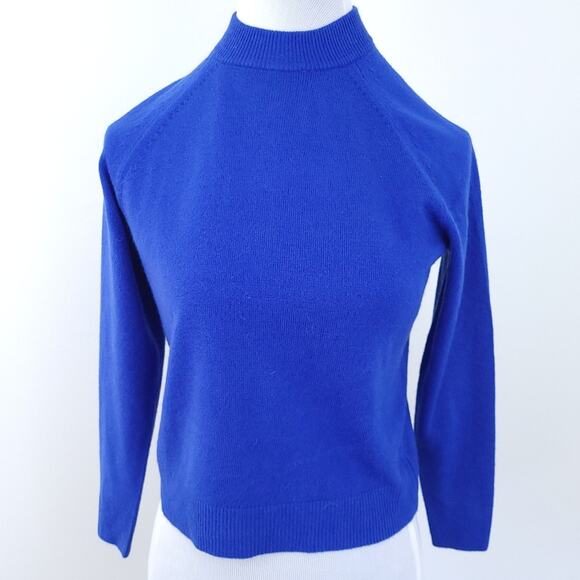 Karen Scott Mock Neck Sweater Blue PP, Long Sleeve Fits XS Petite Women Top - Picture 1 of 7